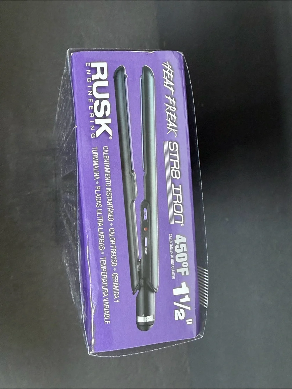 BRAND NEW Rusk Heat Freak Professional Str8 Ceramic Tourmaline Flat Iron, 1.5
